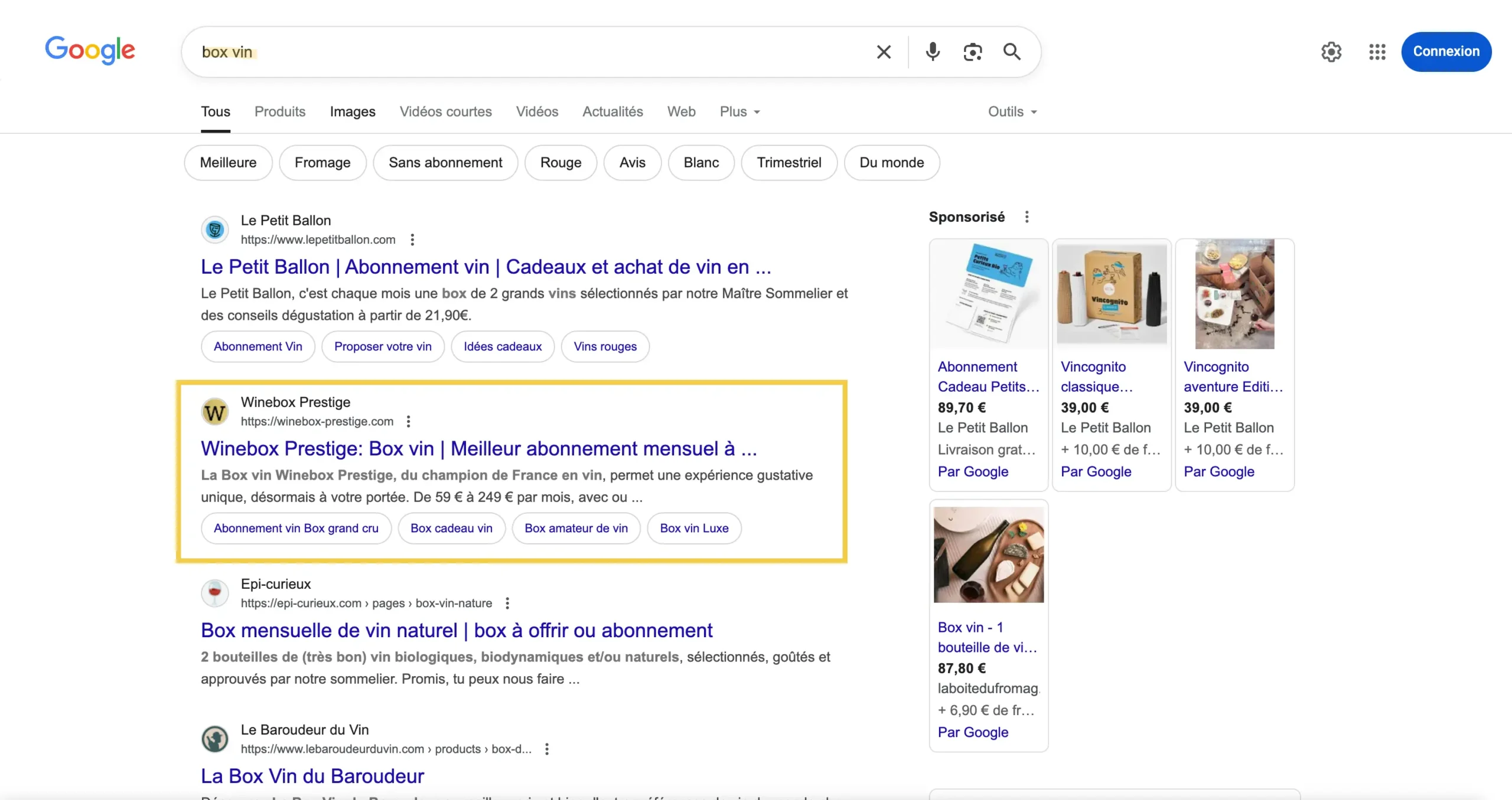 Exemple de visibilité obtenue sur Google grâce à une stratégie SEO et GEO menée par l’agence Syou
