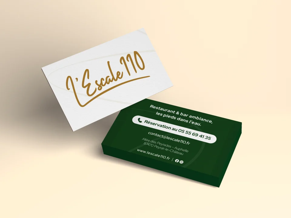 Carte de visite – Restaurant L’escale 110