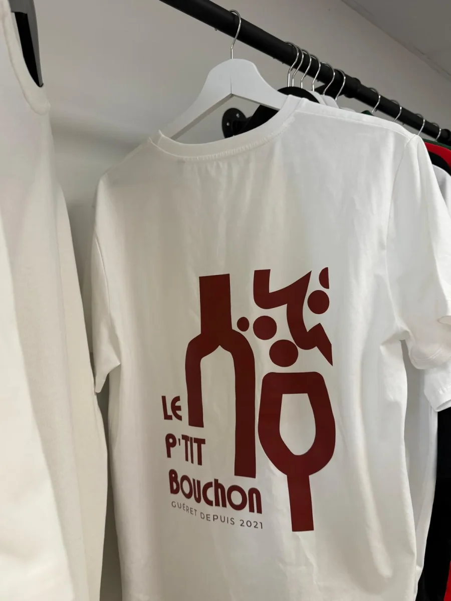 T-shirts Le P’tit Bouchon, marqué à l’atelier Syou de Guéret