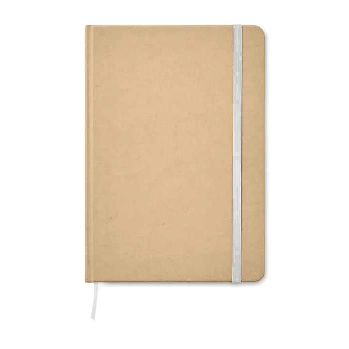 Carnet A5 à couverture en carton recyclé, Blanc