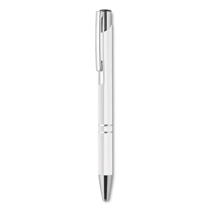 Stylo bille en aluminium recyclé, Blanc