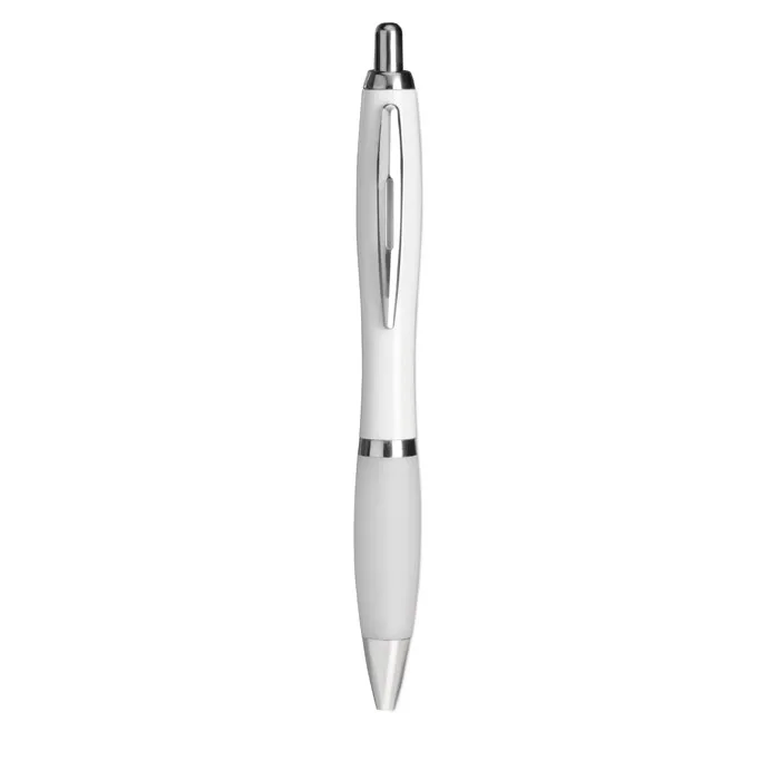 Stylo en ABS recyclé à prise souple, Blanc