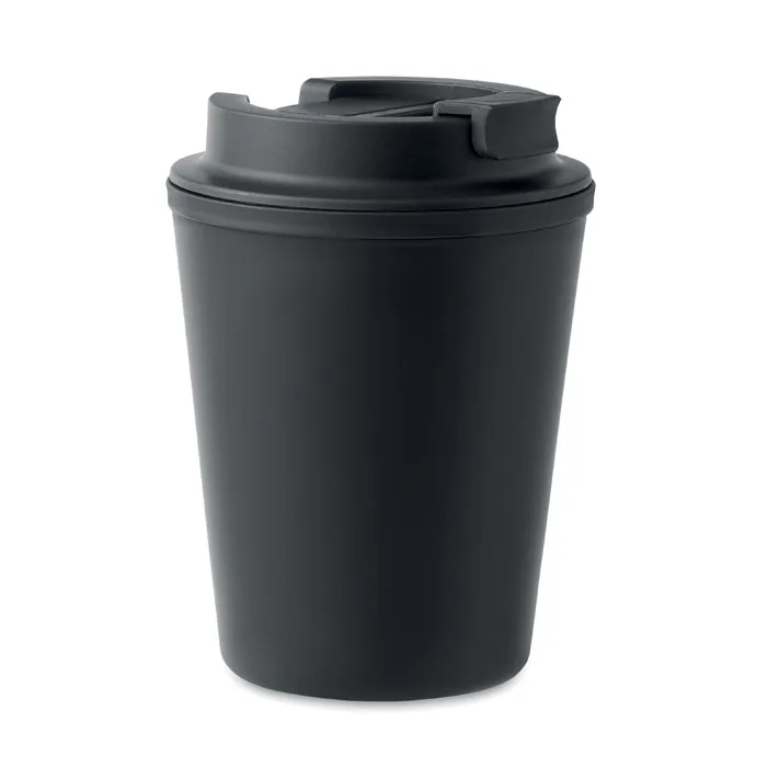 Gobelet double paroi en PP 300 ml, Noir