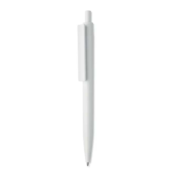 Stylo en ABS recyclé à large clip, Blanc